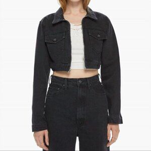 Mother Denim The Chiclet Cropped Denim Jacket In Smacking Good